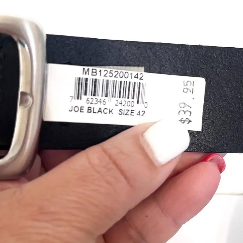 Fossil Mens Classic Leather Belt Size 42 105 Joe Black Casual Work Minimal‎ 061